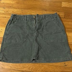 American Eagle Green Corduroy Skirt
